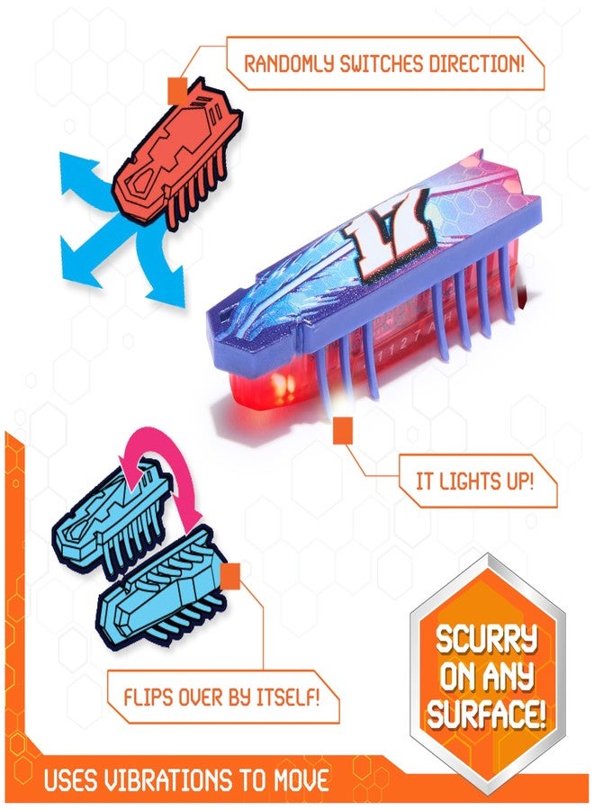 روبوتات سداسية مجموعة ألعاب HEX Bots Nano On-The-Go Launcher مع روبوت فلاش نانو إضافي، لعبة روبوت صغيرة ذاتية التشغيل مع حقيبة حمل، مناسبة للأطفال من عمر 3 سنوات فما فوق - Image 3